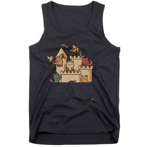 Cats In A Sandbox Summer Cat Litter Box Sand Castle Tank Top