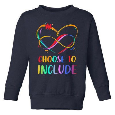 Choose Include Autism Day Teacher School Women Toddler Sweatshirt