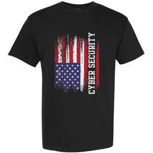 Cybersecurity It Analyst Us Flag Certified Tech Security Garment-Dyed Heavyweight T-Shirt