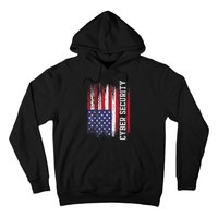 Cybersecurity It Analyst Us Flag Certified Tech Security Hoodie