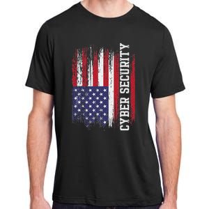 Cybersecurity It Analyst Us Flag Certified Tech Security Adult ChromaSoft Performance T-Shirt