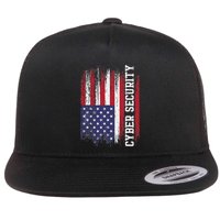 Cybersecurity It Analyst Us Flag Certified Tech Security Flat Bill Trucker Hat