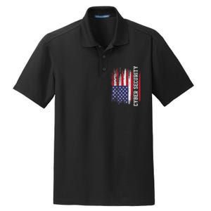 Cybersecurity It Analyst Us Flag Certified Tech Security Dry Zone Grid Polo