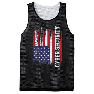 Cybersecurity It Analyst Us Flag Certified Tech Security Mesh Reversible Basketball Jersey Tank