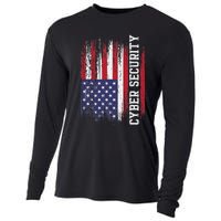 Cybersecurity It Analyst Us Flag Certified Tech Security Cooling Performance Long Sleeve Crew