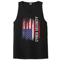 Cybersecurity It Analyst Us Flag Certified Tech Security PosiCharge Competitor Tank