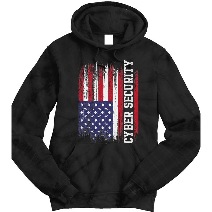 Cybersecurity It Analyst Us Flag Certified Tech Security Tie Dye Hoodie