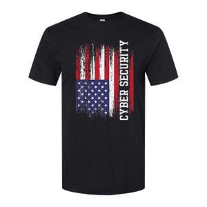 Cybersecurity It Analyst Us Flag Certified Tech Security Softstyle CVC T-Shirt