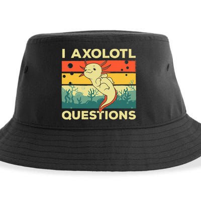 Cool I Axolotl Questions For  Fish Salamander Sustainable Bucket Hat