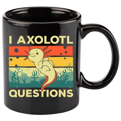 Cool I Axolotl Questions For  Fish Salamander 11oz C Handle Ceramic Mug