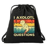 Cool I Axolotl Questions For  Fish Salamander Drawstring Bag