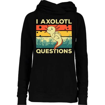 Cool I Axolotl Questions For  Fish Salamander Womens Funnel Neck Pullover Hood