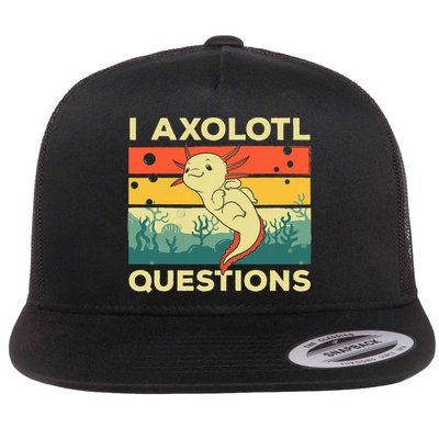 Cool I Axolotl Questions For  Fish Salamander Flatbill Hat