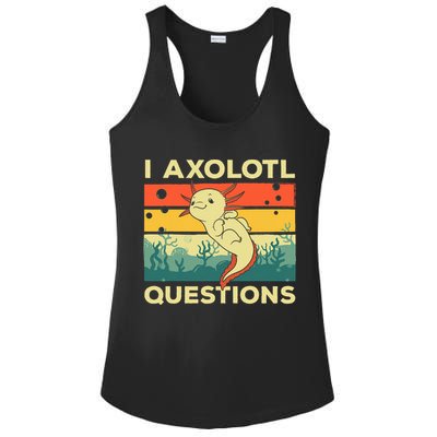 Cool I Axolotl Questions For  Fish Salamander Ladies PosiCharge Competitor Racerback Tank