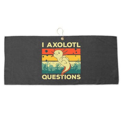 Cool I Axolotl Questions For  Fish Salamander Large Microfiber Waffle Golf Towel
