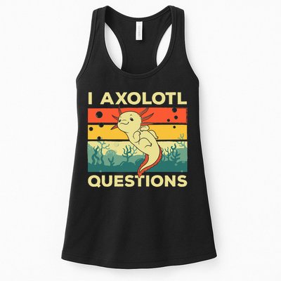 Cool I Axolotl Questions For  Fish Salamander Womens Tank Top