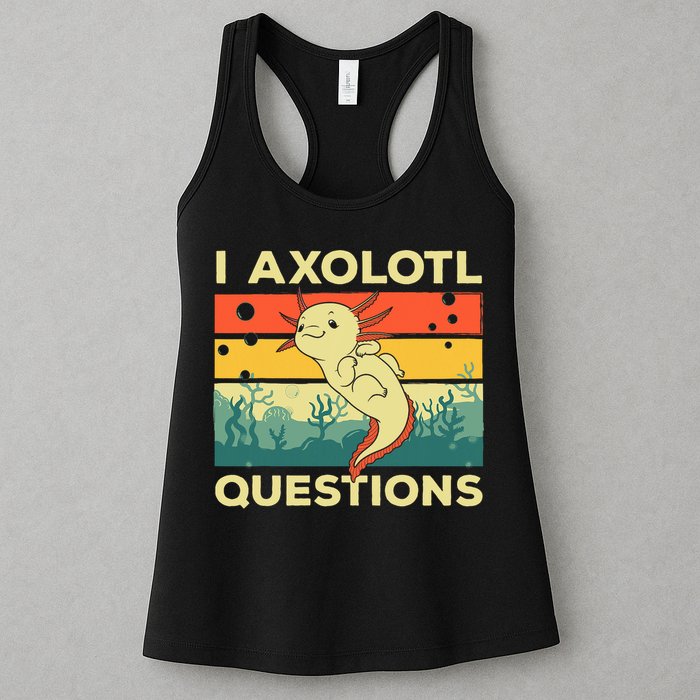 Cool I Axolotl Questions For  Fish Salamander Womens Tank Top