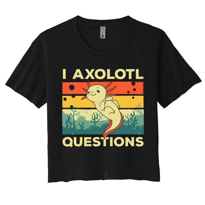 Cool I Axolotl Questions For  Fish Salamander Crop Top