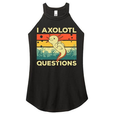 Cool I Axolotl Questions For  Fish Salamander Women's Perfect Tri Rocker Tank