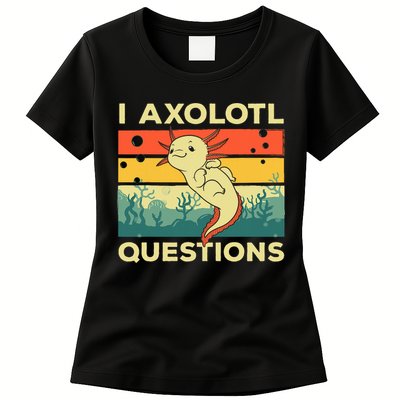 Cool I Axolotl Questions For  Fish Salamander Womens T-Shirt