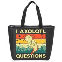 Cool I Axolotl Questions For  Fish Salamander Zip Tote Bag