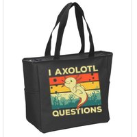 Cool I Axolotl Questions For  Fish Salamander Zip Tote Bag