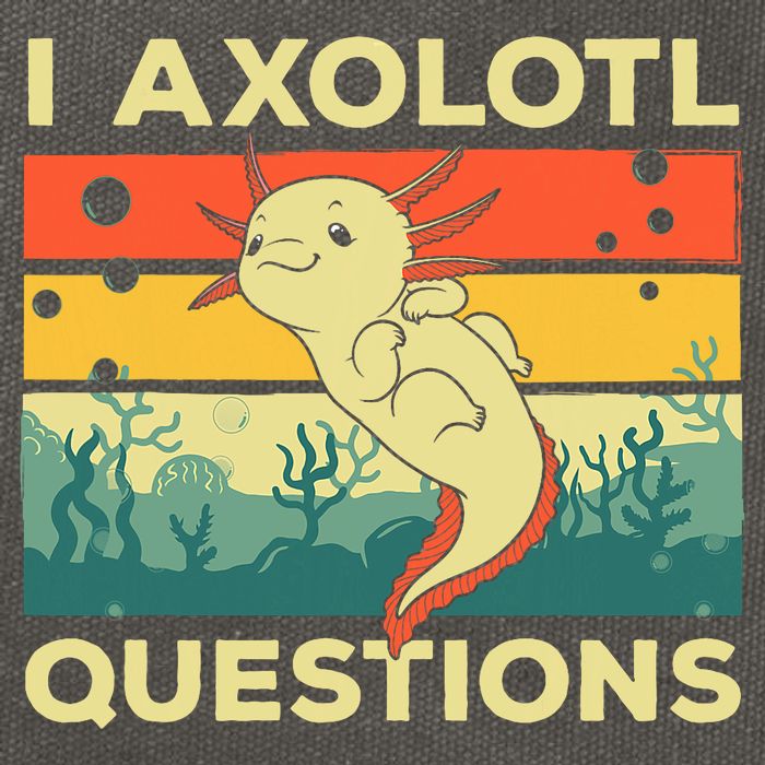 Cool I Axolotl Questions For  Fish Salamander Cotton Canvas Backpack