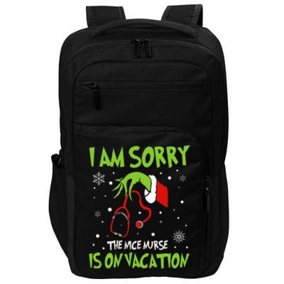 Christmas I Am Sorry The Nice Nurse Is On Vacation Impact Tech Backpack