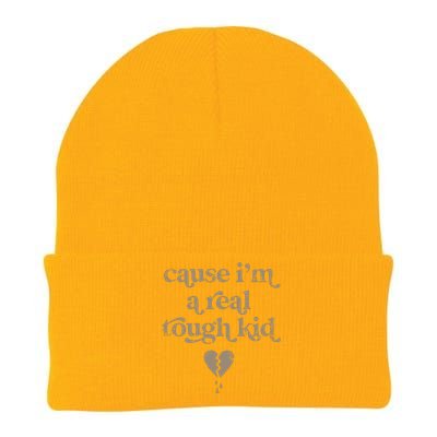 Cause Im A Real Tough I Can Do It With A Broken Heart Knit Cap Winter Beanie