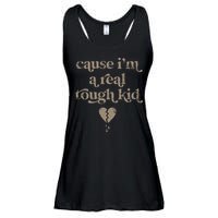 Cause Im A Real Tough I Can Do It With A Broken Heart Ladies Essential Flowy Tank