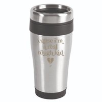 Cause Im A Real Tough I Can Do It With A Broken Heart 16oz Travel Tumbler