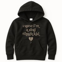 Cause Im A Real Tough I Can Do It With A Broken Heart Kids Hoodie