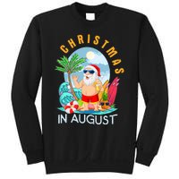 Christmas In August Xmas Funny Santa Summer Beach Vacation Sweatshirt