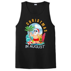 Christmas In August Xmas Funny Santa Summer Beach Vacation PosiCharge Competitor Tank