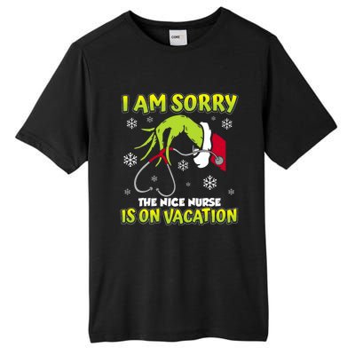 Christmas I Am Sorry The Nice Nurse Is On Vacation Tall Fusion ChromaSoft Performance T-Shirt