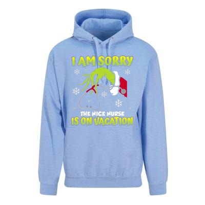 Christmas I Am Sorry The Nice Nurse Is On Vacation Unisex Surf Hoodie