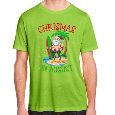 Christmas In August Funny Summer Santa On Beach Adult ChromaSoft Performance T-Shirt