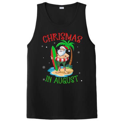 Christmas In August Funny Summer Santa On Beach PosiCharge Competitor Tank