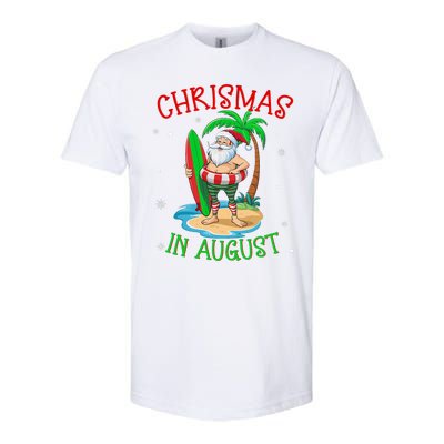 Christmas In August Funny Summer Santa On Beach Softstyle CVC T-Shirt