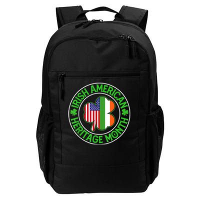 Clover Irish American Flag Irish American Heritage Month Daily Commute Backpack