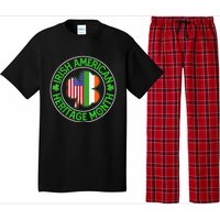 Clover Irish American Flag Irish American Heritage Month Pajama Set