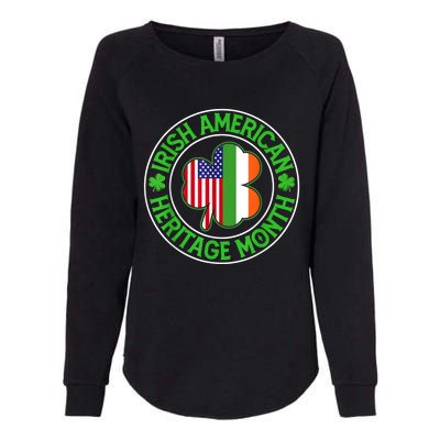 Clover Irish American Flag Irish American Heritage Month Womens California Wash Sweatshirt