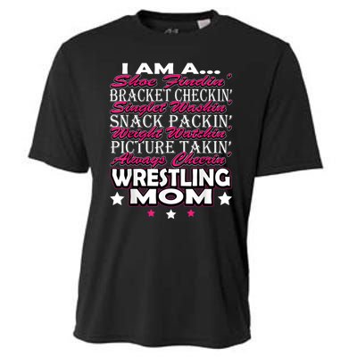 Cute I Am A Wrestling Mom Mamafor Women Cooling Performance Crew T-Shirt