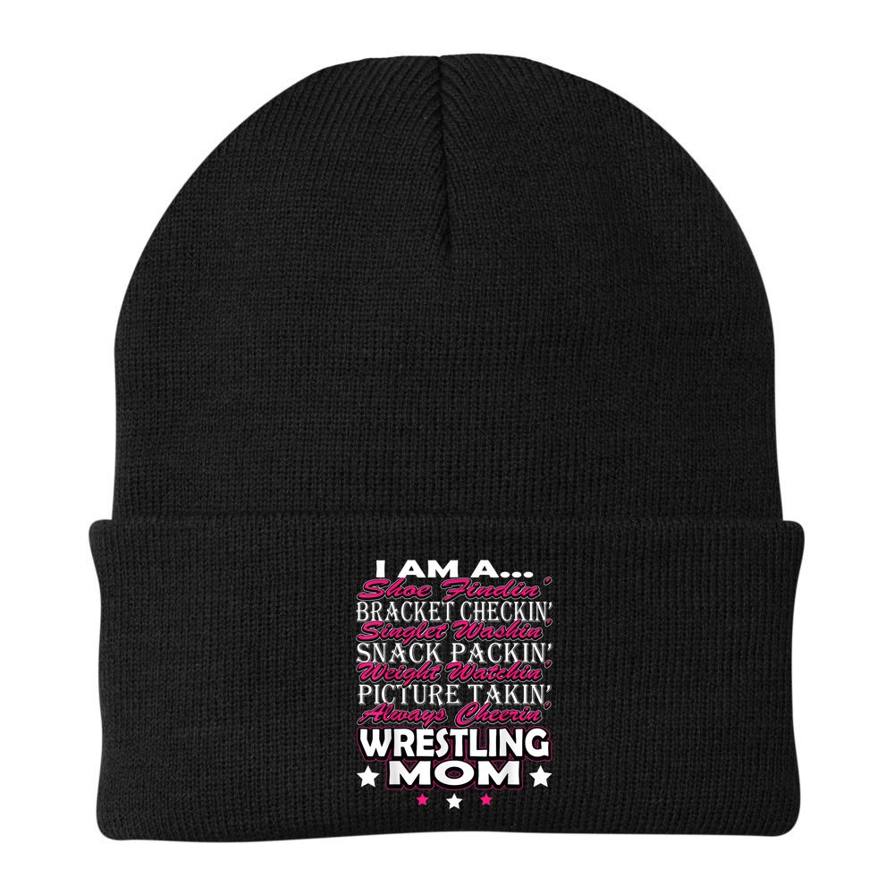 Cute I Am A Wrestling Mom Mamafor Women Beanie