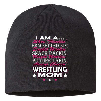 Cute I Am A Wrestling Mom Mamafor Women Sustainable Beanie