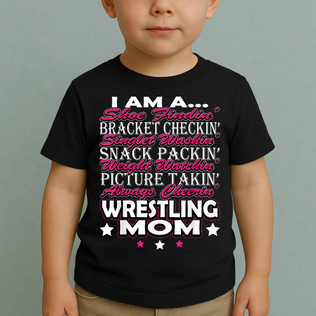 Cute I Am A Wrestling Mom Mamafor Women Toddler T-Shirt