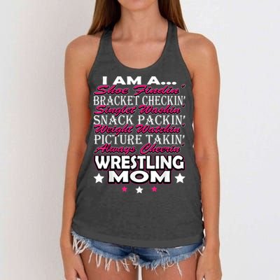 Cute I Am A Wrestling Mom Mamafor Women Women's Knotted Racerback Tank