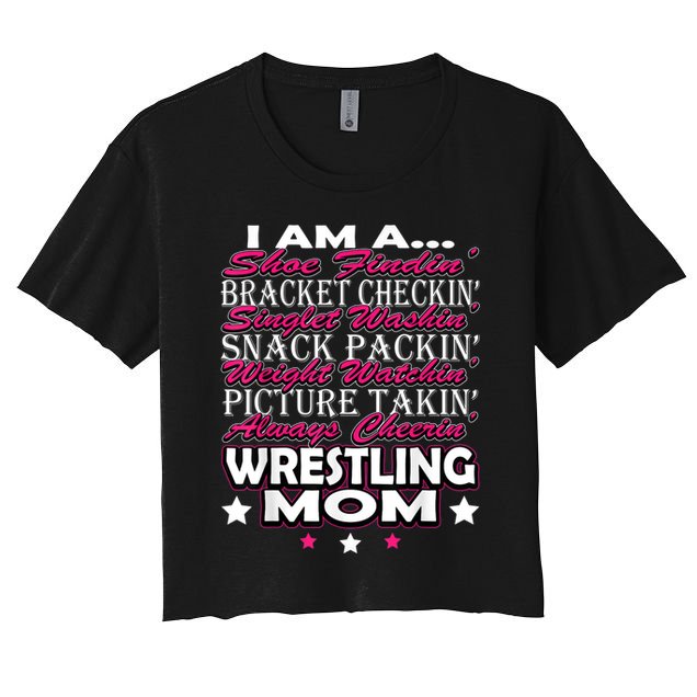 Cute I Am A Wrestling Mom Mamafor Women Crop Top