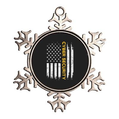 Cybersecurity It Analyst Us Art Certified Tech Security Metallic Star Ornament