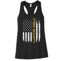 Cybersecurity It Analyst Us Art Certified Tech Security Women's Racerback Tank